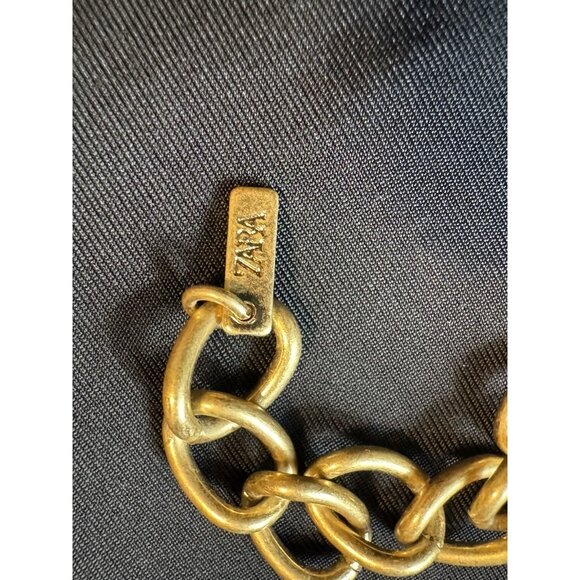 ZARA Gold Tone Chain Belt Sunflower Charms Coin Feather Statement 40” Runway - Picture 5 of 9